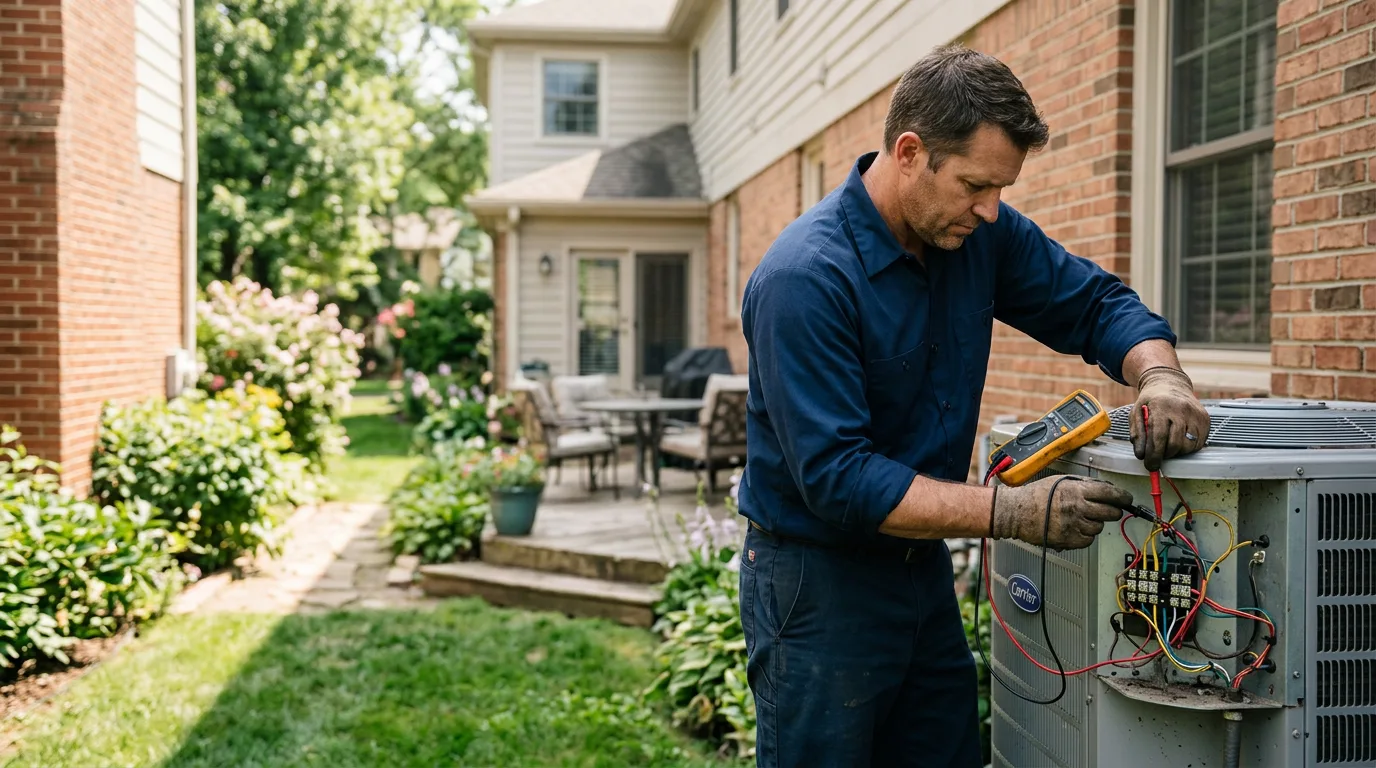 HVAC technician working near Olney, IL